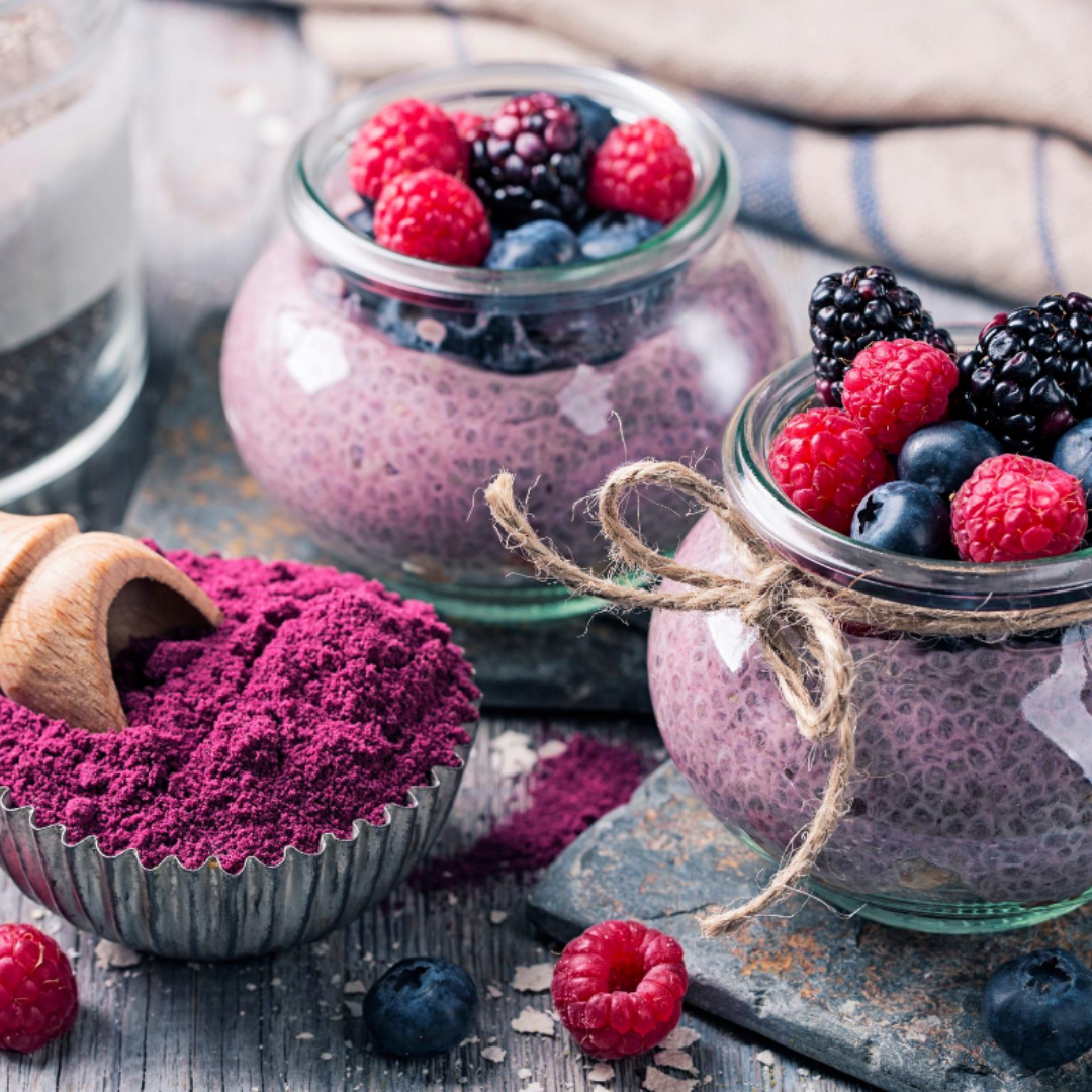 Acai Berry Chia Seed Breakfast Pudding