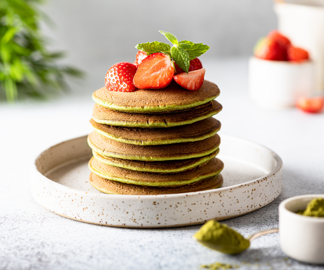 Matcha Green Tea Powder Pancakes