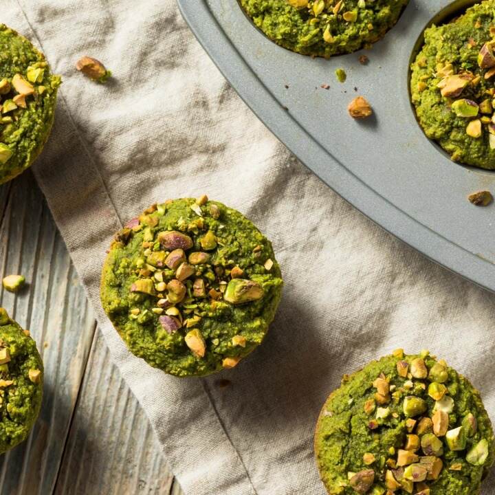 Matcha Pistachio Green Tea Muffins