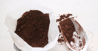 Large Wholesale Plastic Bag of Dark Brown Chaga Powder with Scoop for Easy Dispensing - Perfect for Bulk Purchase and Health-Conscious Consumers